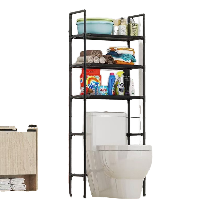 Multi-tier bathroom storage rack with strong load-bearing capacity