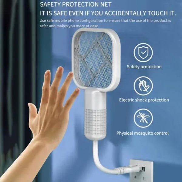 chemical free usb bug zapper racket for indoor and outdoor camping