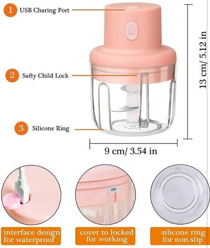 Compact 250ml portable electric chopper for quick kitchen prep ARISHBA Pakistan