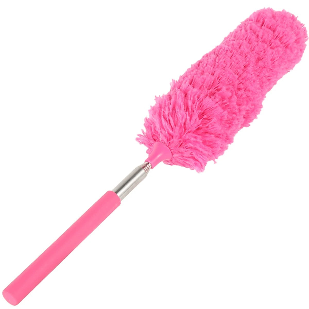 long handle pink microfiber cleaning duster for high ceilings