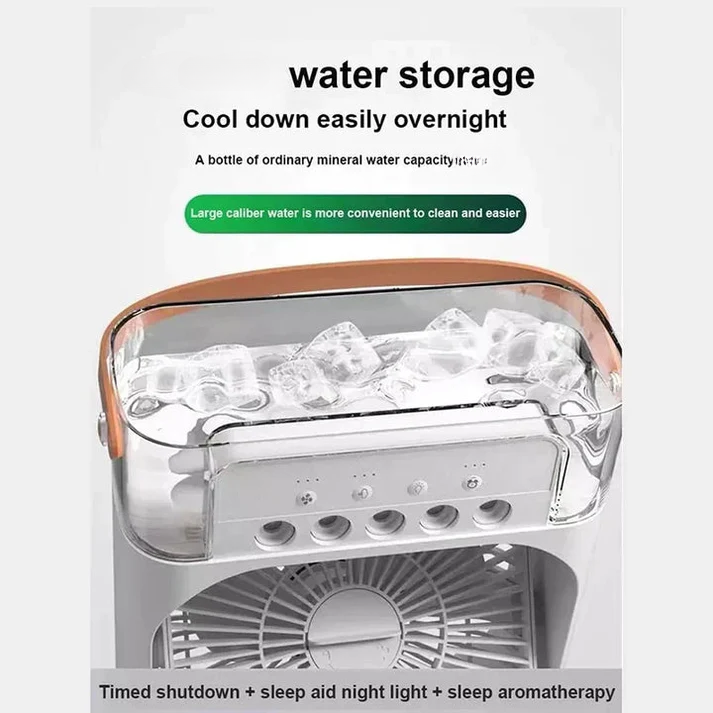 3 speed desktop mini air conditioner fan for home and office