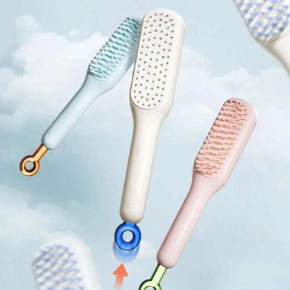 self cleaning detangling comb for wet and dry hair