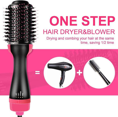 One Step Hair Dryer Blower function and feature details infographic