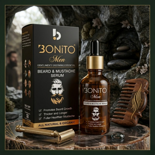bonito men beard and mustache serum 30ml bottle arishba store