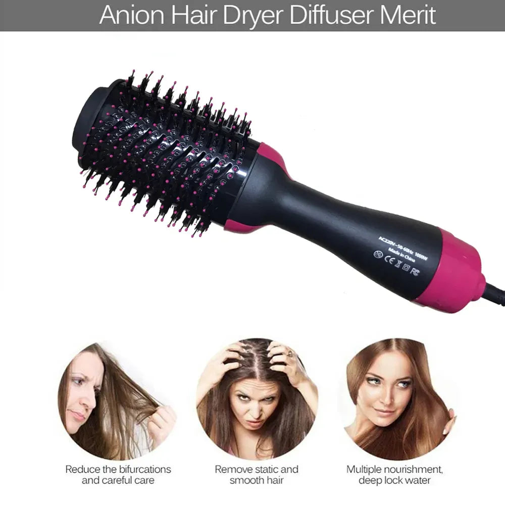 3-in-1 Hot Air Styler attachment nozzle and diffuser head design