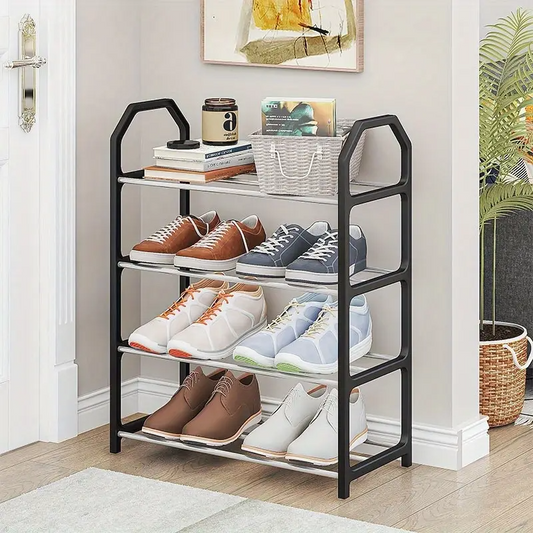 4-Layer Space-Saving Shoe Rack with dustproof cover ARISHBA Store