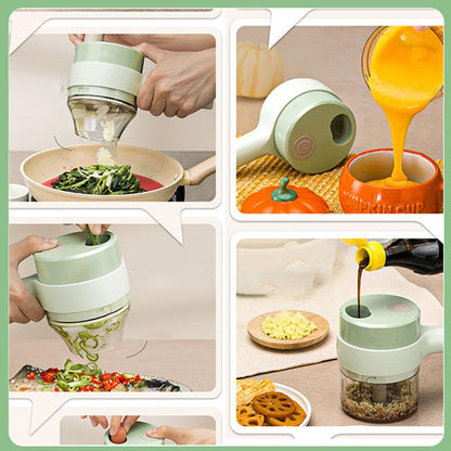 Portable Electric Food Chopper and Garlic Slicer for Kitchen