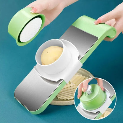 stainless steel blades vegetable slicer and grater close up