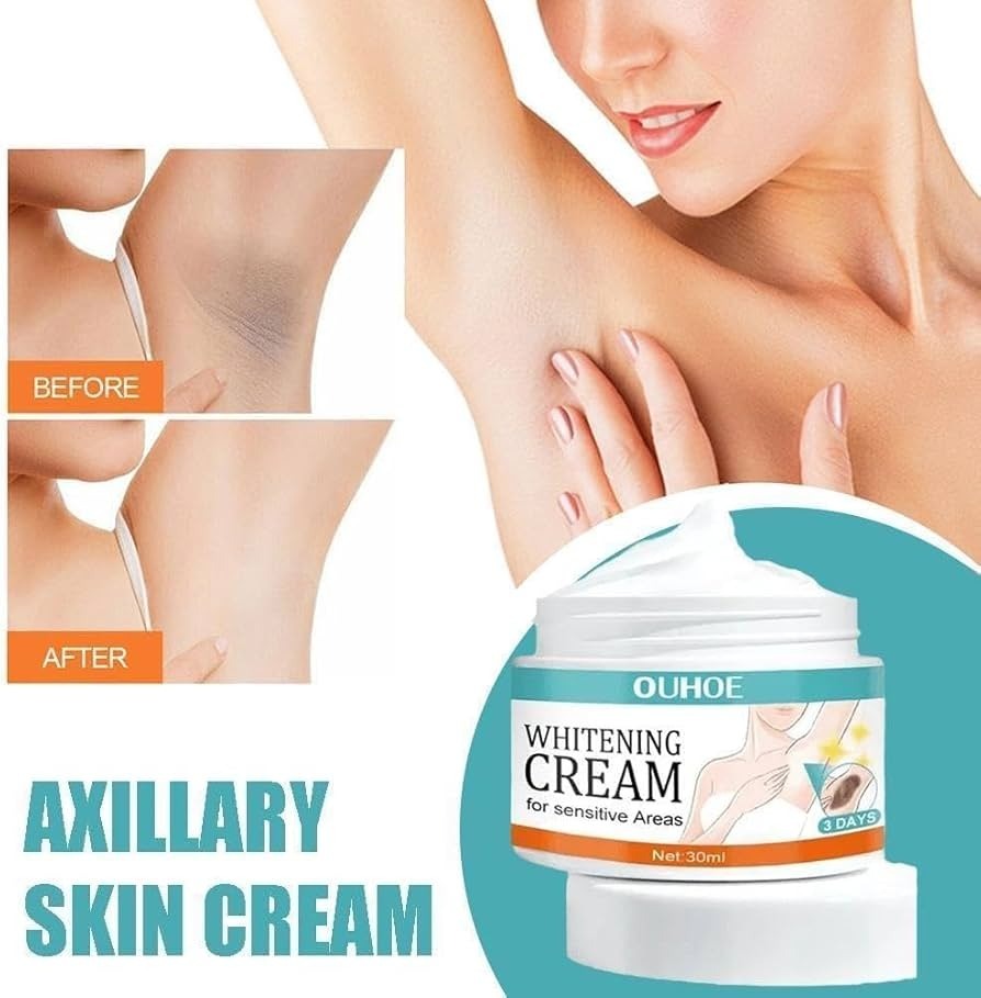 Natural ingredients Whitening Cream texture view for sensitive skin dark spot lightening