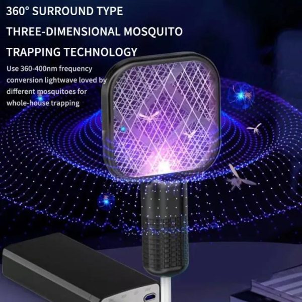 portable usb bug zapper racket with uv light arishba store