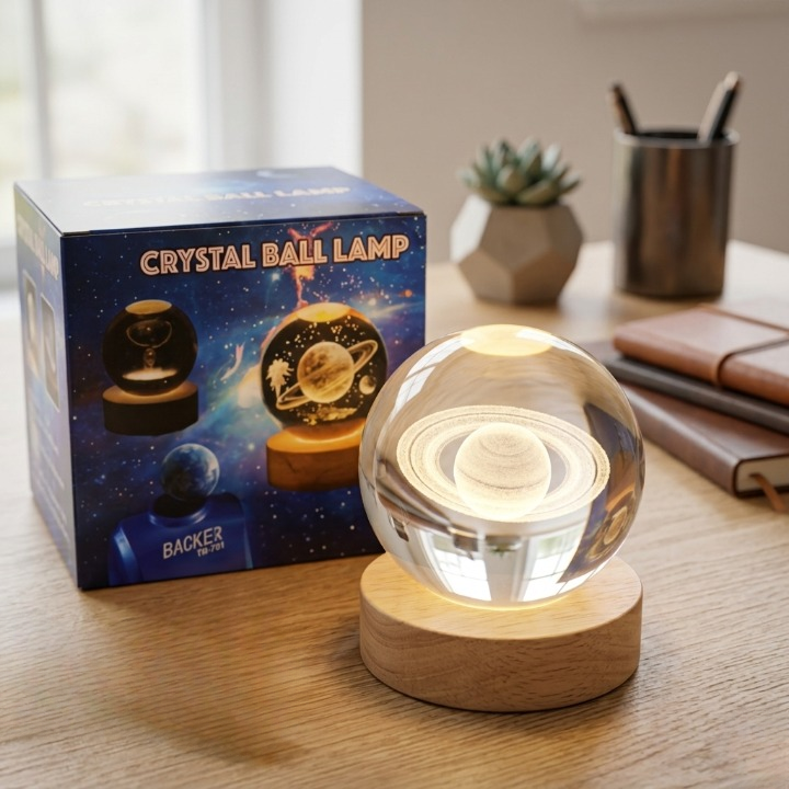 3D Crystal Ball Lamp LED Galaxy Lamp for room decor ARISHBA Store
