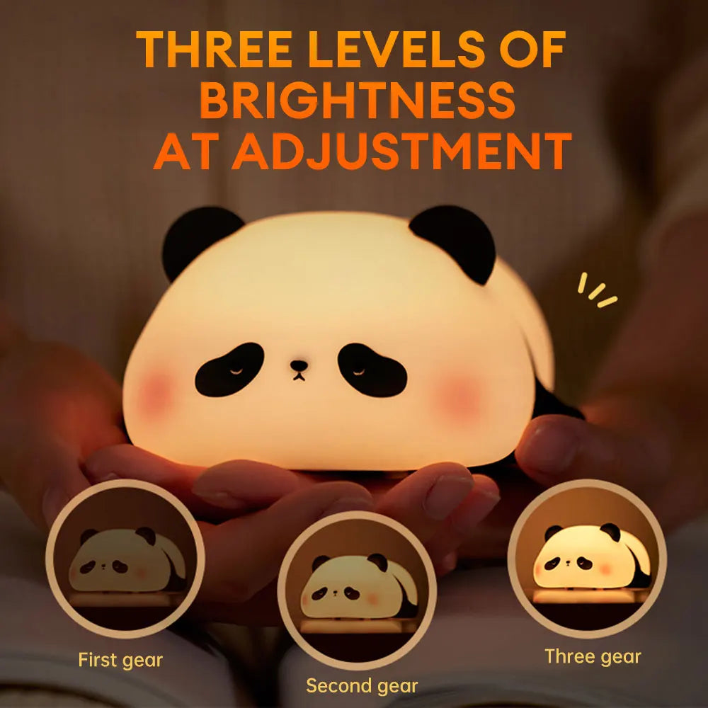 Cute Rechargeable Panda Silicone Night Light for kids room ARISHBA Store