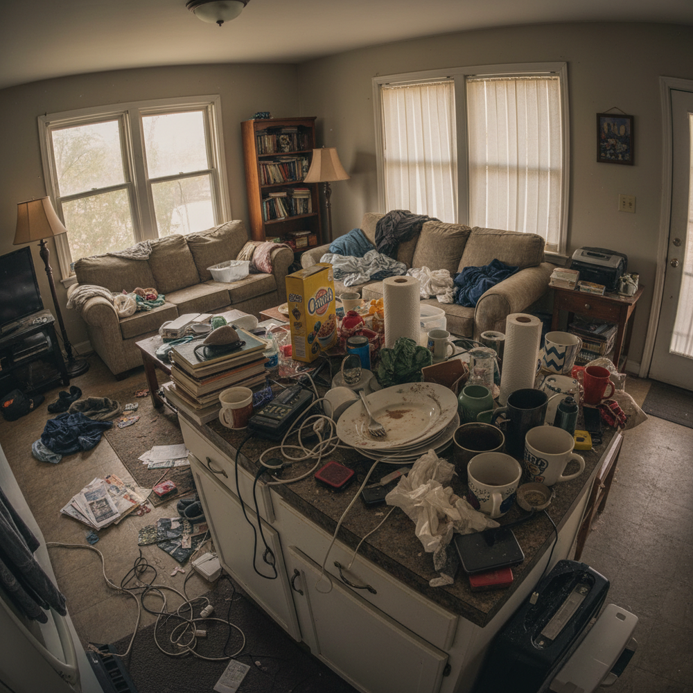 Before - Messy Home