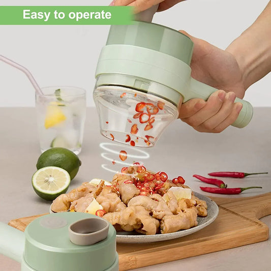 4-in-1 Electric Handheld Vegetable Cutter Slicer Set ARISHBA Store