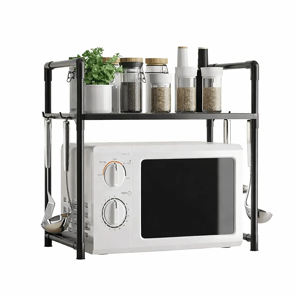 2-Tier Microwave Oven Storage Rack Kitchen Organizer ARISHBA Store