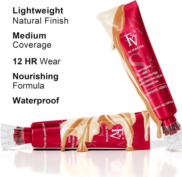 fv waterproof liquid foundation 30g tube arishba store