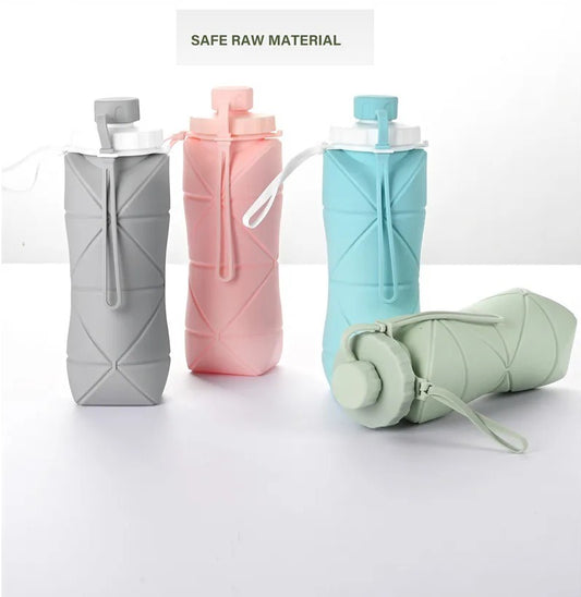 Silicone Folding Water Bottle 600ml